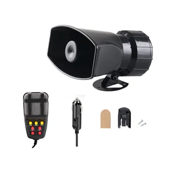 Система Mic PA Аварийный усилитель Гудок 12V Воздушный звуковой сигнал Автомобильный гудок Автомобильные предупреждающие колонки Громкий