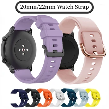 20 мм стильный силиконовый ремешок для Samsung Active 2/Amazfit Bip/GTS/Huawei Watch 3/GT2Galaxy Watch 5/4 замена ремешка
