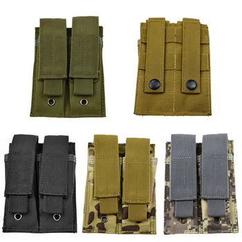 Тактический Подсумок Molle 9 мм, Двойная Пистолетная подсумочка для Glock M9 P226, держатель фонарика, Поясная сумка, Аксессуары для охоты
