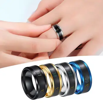 Температурное кольцо из Титановой Стали, Настроение, эмоция, Интеллектуальное Термочувствительное кольцо для женщин, Водонепроницаемый ювелирный подарок