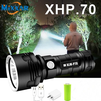 ZK5 Супер мощный светодиодный фонарик L2 XHP50, тактический фонарь, USB Перезаряжаемый Linterna, водонепроницаемая лампа, ультра яркий фонарь для Кемпинга