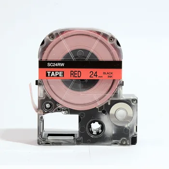 Бесплатная доставка 20 шт./лот SC24RW 24 мм Черные на красном ленты Tepra pro SC24RW, Совместимые с Kingjim/Epson Labelworkers Printer