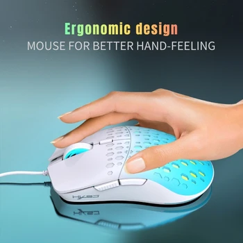 Сверхлегкая игровая мышь с высокой точностью до точек на дюйм, Эргономичная игровая мышь для ПК