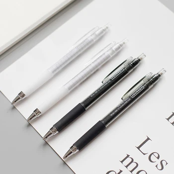 1 предмет 0,5/0,7 мм, простой Черный, Белый Механический карандаш, 2B, грифель для письма, черчения эскизов, школьные принадлежности