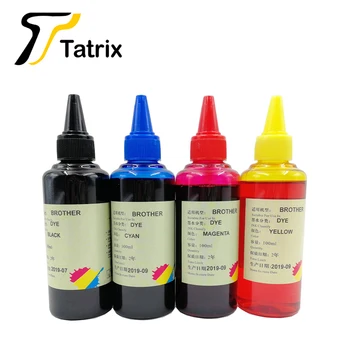 Tatrix 4x100 мл чернила для заправки картриджей Brother, красящие чернила, фоточернила для струйного принтера Brother. По 100 мл на цвет
