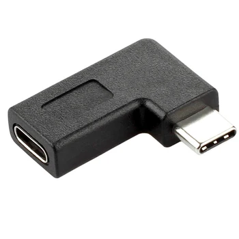 10 Гбит/с Порт USB-C для мужчин и женщин, адаптер с боковым изгибом Влево под прямым углом, защищенная карта USB 3.1 Type-C для Macbook Pro 2015 2016