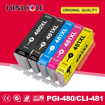 Hinicole 5 Цветов PGI-480 CLI 481 Полный Чернильный Картридж С чипом, Совместимый Для Canon TS704 TS6140 TS6240 TS6340 TR7540 TR8540