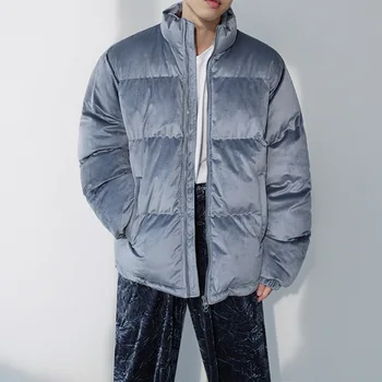 Хлопковое пальто Мужская зимняя корейская версия, Свободное высококачественное пальто с утолщенным воротником, Куртка с хлопковой подкладкой