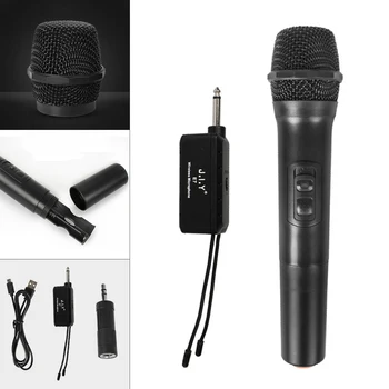 Беспроводной микрофон для записи Караоке, Портативная 2-канальная батарея типа АА, расстояние приема 50 м для пения речи