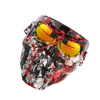 Дизайнерские очки 1ШТ, Мотоциклетные Защитные Очки, Маска для лица, Очки для Велоспорта, Защита для лица, Красные линзы