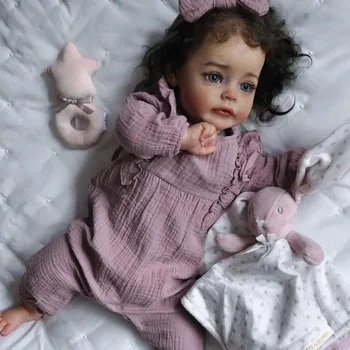 3D Окрашенная Художественная Кукла-Младенец Реалистичная Возрожденная Малышка Девочка Suesue Мягкая Силиконовая Кукла С Видимыми Венами Детские Подарочные Игрушки 60 см