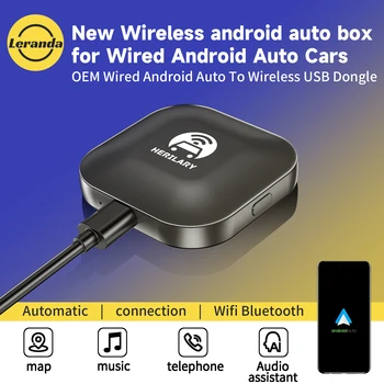 Беспроводной адаптер Leranda C1-AA для Android, Автомобильный мультимедийный плеер, подключенный к беспроводной сети, Быстрое подключение, Смарт-мини-AI Box, USB-штекер