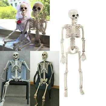 Новый Пластиковый Череп-Скелет для Бара, Хэллоуин, Косплей, Скелет, Детский Декор Дома с Привидениями, Хэллоуин, Украшение для дома 2023