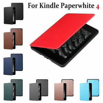 Для Kindle Paperwhite 4 Smart Cover из Искусственной Кожи, 6-дюймовый Чехол-книжка для чтения электронных книг, Защитная оболочка, Мягкая PQ94WIF Funda, Автоматический режим сна/Пробуждения