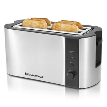Elite Gourmet ECT-3100 Тостер с 4 Ломтиками, Хлебопечка, Тостер для горячих Сэндвичей, Тостер для Хлеба с 4 Ломтиками