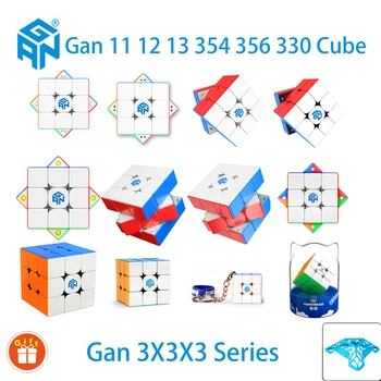 GAN 3x3x3 Магнитный Волшебный Скоростной Куб Профессиональный GAN 3x3 Волшебный Куб Высокого Качества с Вращением Cubos Magicos Домашние Игры для детей