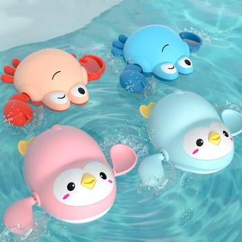 Летние детские игрушки для ванной заводная кукла, плавающая и играющая с водой, детская ванночка, милые забавные игрушки для животных в ванной