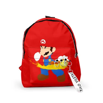 3D Новый Повседневный рюкзак Mario, Периферийный рюкзак для начальной и средней школы, Школьная сумка для колледжа, Школьная сумка Мэри