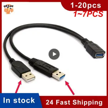 1 ~ 7ШТ 30 см USB 3.0-USB 3.0 2.0 USB Женский-двойной USB мужской Дополнительный источник питания для передачи данных Y Одноточечный Двухточечный Удлинительный кабель Компьютерный адаптер