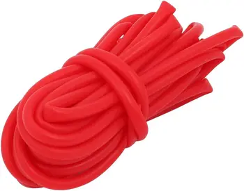 трубка из Термостойкой силиконовой резины Размером 4 мм x 6 мм, Шланг Красного Цвета Длиной 5 М