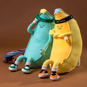 Корейская Популярная игрушка-Банановый человечек, Забавная кукла, Продолжающая сражаться, Банановая подушка, Плюшевая игрушка для похудения, Банановая игрушка, Диванная подушка, Украшение дома