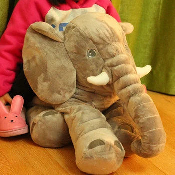 Гигантские плюшевые игрушки в виде слона, серые мягкие игрушки с большими развевающимися ушами, Длинные плюшевые игрушки в виде животных в виде слона, Подушка для сна для детей, рождественские подарки