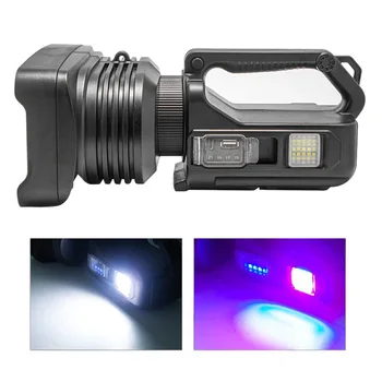 USB Перезаряжаемый P50 Сильный свет, супер яркий фонарик, Открытый Водонепроницаемый Фонарь для Кемпинга, Рыбалки, портативный патрульный Прожектор