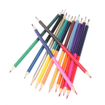 12 Шт. Радужный карандаш, двухцветный карандаш, канцелярские принадлежности, 17,5 см, инструмент для рисования граффити, Офисные школьные принадлежности