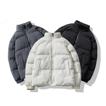 Мужское пальто на зиму теплого цвета, комфортная и повседневная пуховая куртка, различные цветовые стили, теплая однотонная куртка-пиджак