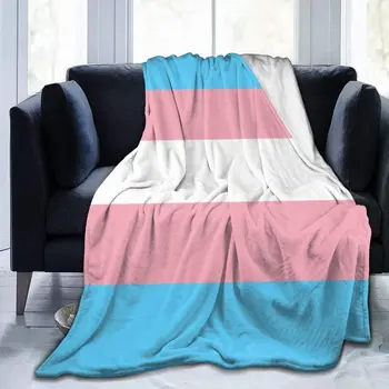 Одеяло, Флаг Гордости Трансгендеров, ЛГБТ, Флисовое Одеяло, Складывающееся Одеяло, Моющийся Диван, Пушистое Одеяло, Реверсивное Одеяло