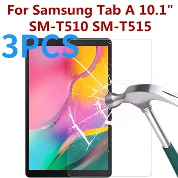 3 Шт. Защитная пленка из закаленного стекла для Samsung Galaxy Tab A 10,1 дюймов 2019 T510 T515 Против царапин, Без Пузырьков, Защитная пленка