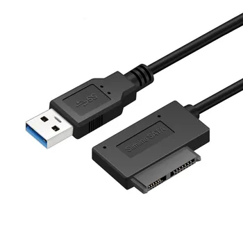 USB3.0 к Mini Sata II 7 + 6 13Pin Адаптер Конвертер Кабель для ноутбука CD/DVD ROM Slimline Drive
