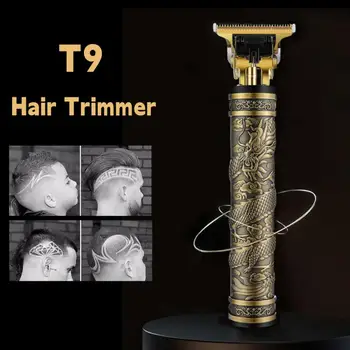 Триммер для волос T9 USB-машинка для стрижки Волос, Машинка для Стрижки Волос, Перезаряжаемая Мужская Бритва, Триммер, Парикмахерский инструмент для укладки Волос, профессиональный