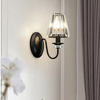 Современный светодиодный настенный светильник с хрустальным абажуром для ванной комнаты, спальни, гостиной, внутреннего светильника, настенных бра для украшения дома