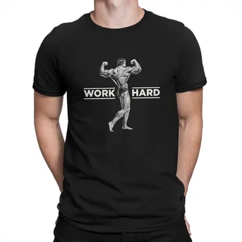 Футболка Terminator Arnold Work Hard в стиле Харадзюку, мужская футболка в стиле панк с круглым вырезом, уличная одежда