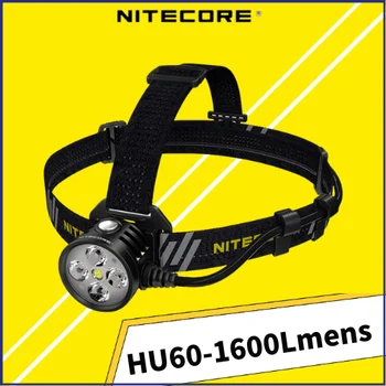 Налобный фонарь NITECORE HU60 Elit с питанием от USB, 1600 люмен, Беспроводная электронная фокусирующая фара С пультом дистанционного управления, браслет
