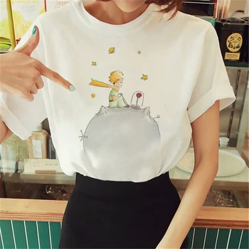 Горячая распродажа 2023, Летняя Женская футболка с изображением Маленького принца, Графические футболки Little Prince, женские футболки с Круглым вырезом и Коротким рукавом