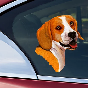БИГЛЬ Собака Наклейка с Животными Автомобильная Наклейка Водонепроницаемый Авто Декор на Бампер Заднего Стекла Ноутбука Выберите Размер #S60451