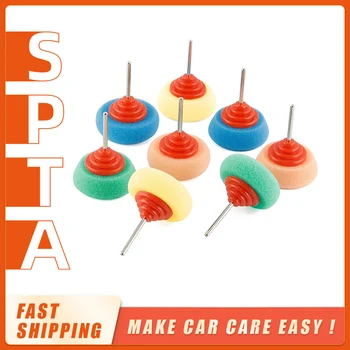 SPTA Мини-Губка для полировки, 2-Дюймовое Полировальное колесо для ступицы автомобиля, набор для полировки стального обода, Автомобильная пена