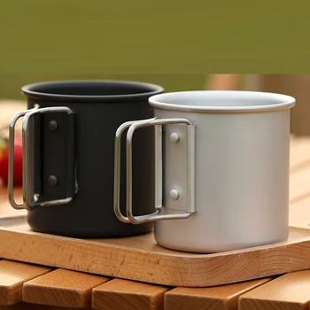 Походная Складная чайная чашка, Портативная чашка из алюминиевого сплава, кофейная чашка для пикника, мини-чашка для воды