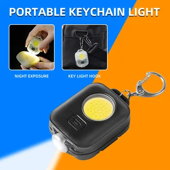 Мини светодиодный фонарик Портативный USB Перезаряжаемый рабочий светильник 400 Люмен Яркая лампа-брелок Маленькие карманные фонарики для улицы