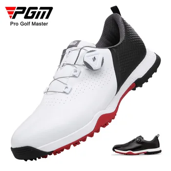 Обувь для гольфа PGM, водонепроницаемая противоскользящая мужская обувь для гольфа из микрофибры, Спортивные мужские кроссовки