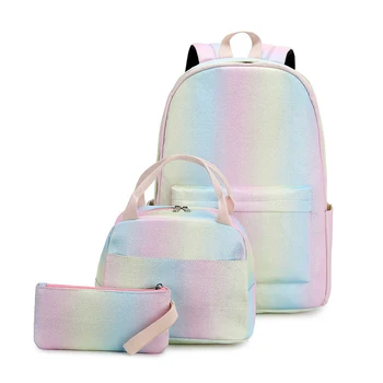 3 шт./компл. Школьные сумки для девочек-подростков, детский студенческий рюкзак, Дорожная подростковая сумка, детский школьный рюкзак, Новый женский рюкзак