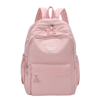 Женский розовый рюкзак XZAN, женская нейлоновая школьная сумка для девочек-подростков a1, модная женская сумка