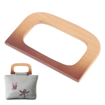 Деревянная ручка для сумки, сменные ремешки градиентного цвета, кольца, аксессуары для сумок