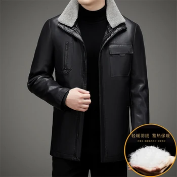 2022 зимнее Мужское пальто на 90% Белом Утином пуху, теплые пуховики, модное мужское зимнее пальто, мужская утепленная куртка с капюшоном, размер M-4XL YR219