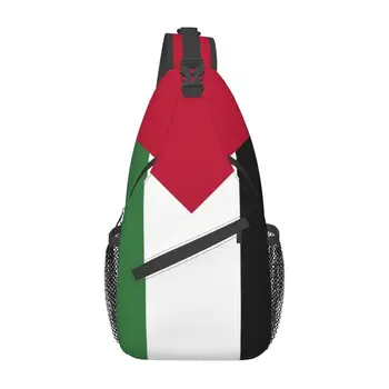 Палестинский Флаг Слинг Нагрудная Сумка Индивидуальный Палестинский Патриотический Рюкзак Через Плечо для Мужчин, Дорожный Походный Рюкзак