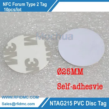 NFC-бирка NTAG215, дисковая бирка из ПВХ с самоклеющимся покрытием для Tagmo