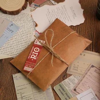 20 шт Винтажных конвертов, Коричневый конверт из крафт-бумаги в стиле ретро, для почты, Письмо, открытка, подарок