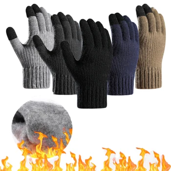 Мужские И женские зимние теплые перчатки для верховой езды на открытом воздухе, водонепроницаемые и морозостойкие перчатки с толстым экраном, модные спортивные перчатки